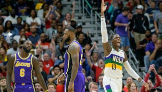 Next Story Image: Holiday, Pelicans stunt Lakers playoff push, 128-115